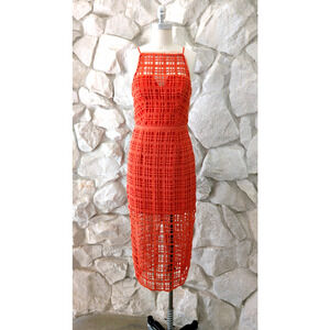 Manning Cartell Poppy colored Midi Crochet Dress